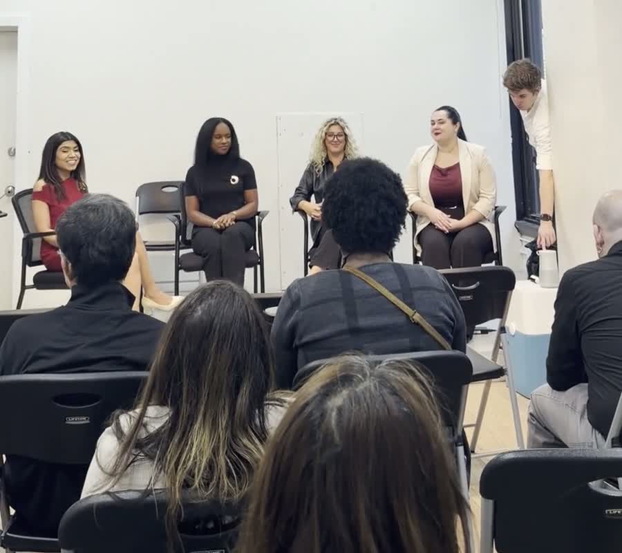 AI Week New York video of Galina Fendikevich speaking on a panel in front of a seated audience